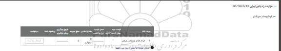 مزایده انواع اقلام ضایعاتی درهم