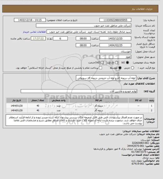 استعلام لوله آب دریچه گاز و لوله آب خروجی دریچه گاز سوزوکی