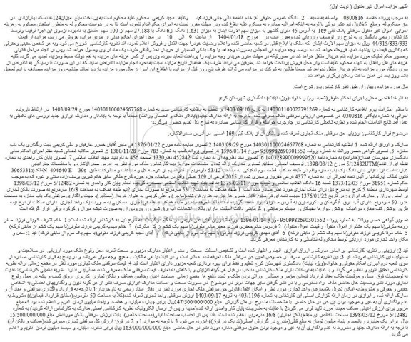 مزایده ملک