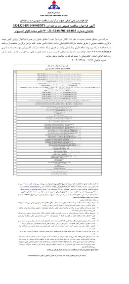 مناقصه 63 قلم سخت افزار کامپیوتر