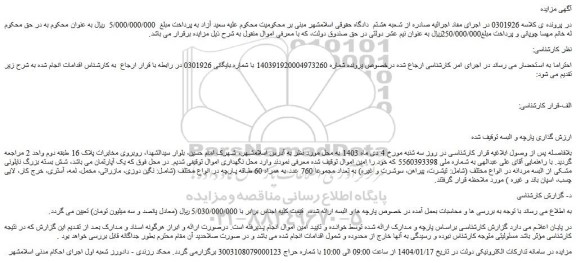 مزایده پارچه ها و البسه
