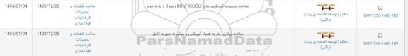 استعلام ساخت مجموعه گیربکس های BONFIGLIOLI ...