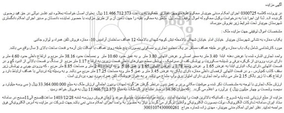 مزایده یک باب مغازه