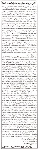 مزایده 2 دانگ یک قطعه زمین مزروعی به پلاک ثبتی 48 فرعی از 24 اصلی