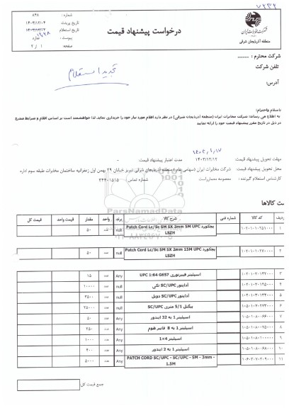 استعلام بچکورد و غیره ....