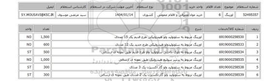 استعلام اورینگ