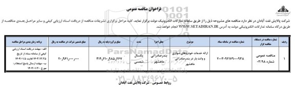 فراخوان ارائه خدمات خودروهای سواری و وانت بار در بندر صادراتی