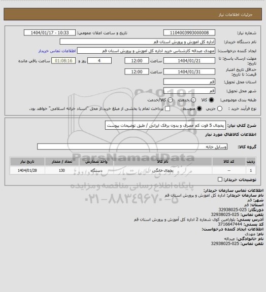 استعلام یخچال 5 فوت کم مصرف و بدون برفک ایرانی / طبق توضیحات پیوست
