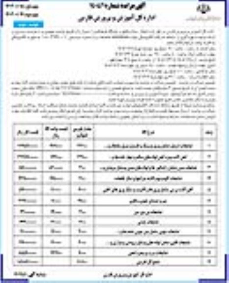 مزایده اموال مازاد شامل ضایعات استیل و ...نوبت دوم