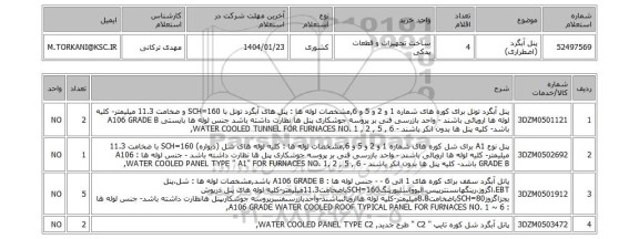 استعلام پنل آبگرد (اضطراری)