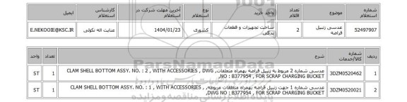 استعلام عدسی زنبیل قراضه