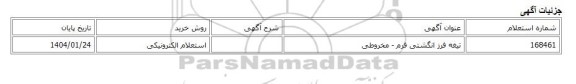 استعلام الکترونیکی، تیغه فرز انگشتی فرم - مخروطی