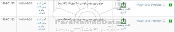 استعلام انواع زانوی جوشی فولادی اسکجول 40 (90 درجه )