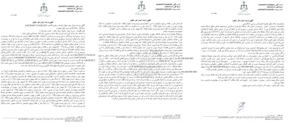 مزایده ششدانگ عرصه و اعیان یک قطعه آپارتمان