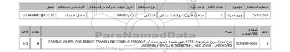 استعلام چرخ محرک