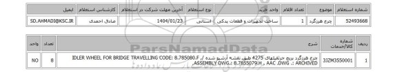 استعلام چرخ هرزگرد