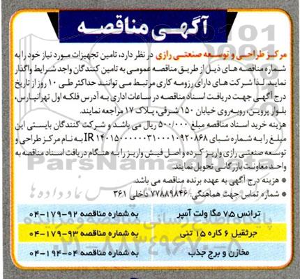 مناقصه ترانس 7.5 مگا ولت امپر....