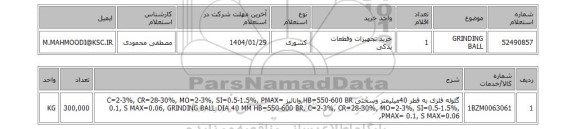 استعلام GRINDING BALL