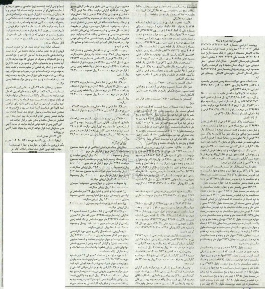 مزایده مقدار 3266667 مترمربع زمین زراعی 