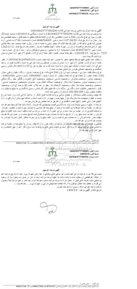 مزایده فروش سواری هاچ بک پژو 206 مدل 1383