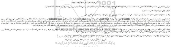 مزایده یک باب مغازه با تابلوی