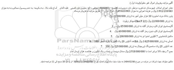 مزایده پاور بانک برند استوریا 10 هزار میلی آمپر و...