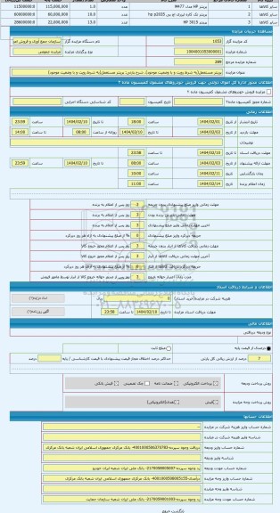 مزایده ، پرینتر مستعمل(به شرط رویت و با وضعیت موجود)