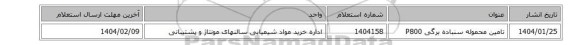 تامین محموله سنباده برگی P800
