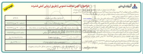 مناقصه اجرای عملیات شبکه گذاری پراکنده فولادی ...- نوبت دوم