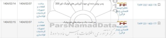 استعلام پمپ روغن دنده ای....