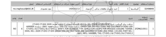استعلام گیربکسها