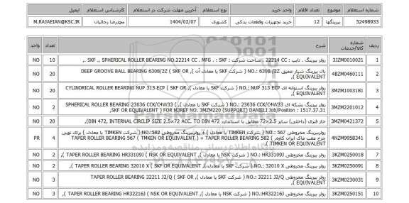 استعلام بیرینگها