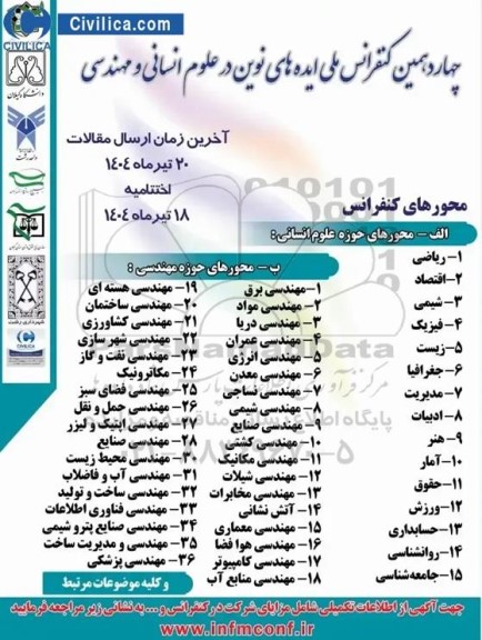 چهاردهمین کنفرانس ملی ایده های نوین در علوم انسانی و مهندسی 