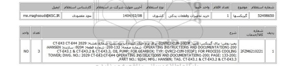 استعلام گیربکسها