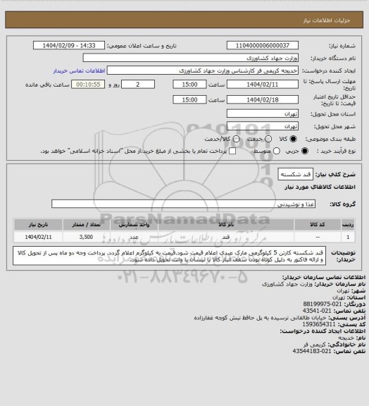 استعلام قند شکسته