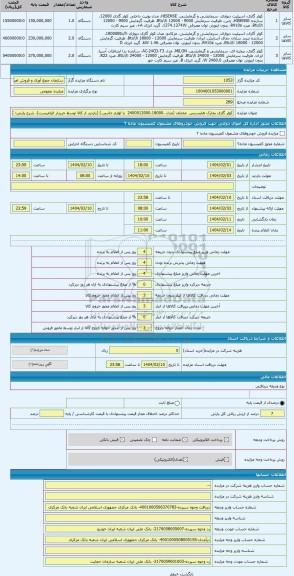 مزایده ، کولر گازی بمارک هایسنس  مختلف (مدل ،2400012000،18000  با لوازم جانبی،) (بازدید از کالا توسط خریدار الزامیست)