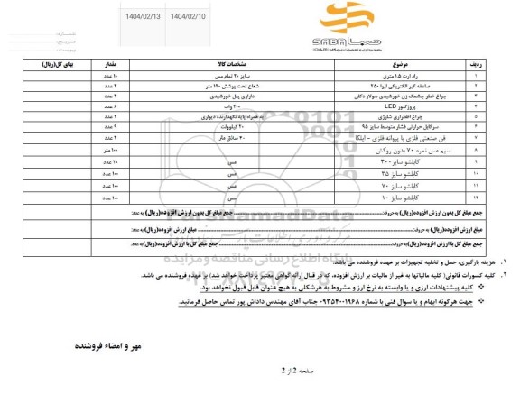 استعلام راد ارت ...