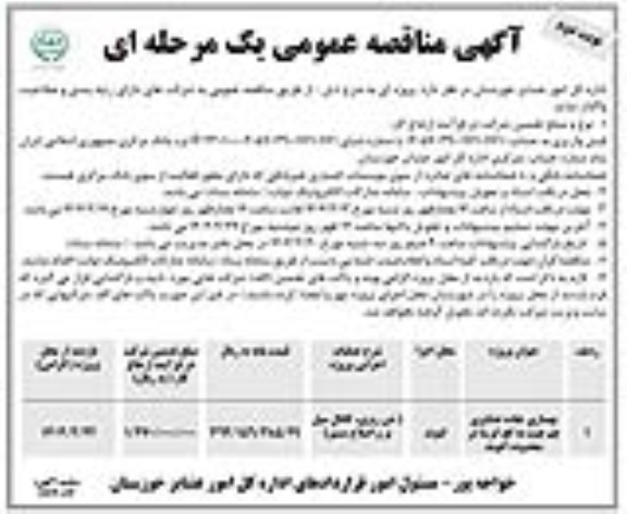 مناقصه عمومی بهسازی جاده عشایری چم چیت به گچ گرسا- نوبت دوم