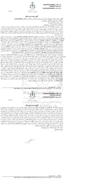 مزایده ششدانگ یک واحد آپارتمان