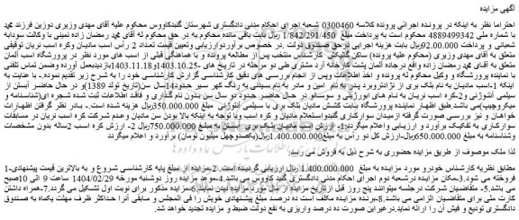 مزایده اسب مادیان بلک بری آبستن