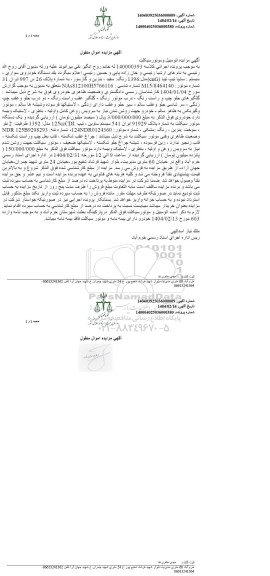 مزایده یک دستگاه خودروی سواری تیبا مدل 1396 رنگ سفید
