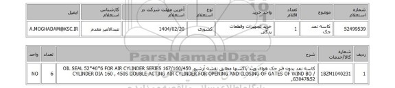 استعلام کاسه نمد جک
