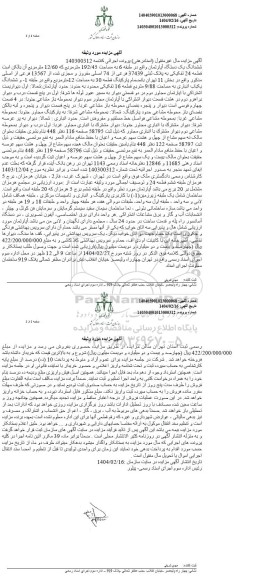 مزایده یک دستگاه آپارتمان به مساحت 192.45 مترمربع به پلاک ثبتی 37439 فرعی از 74 اصلی