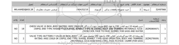 استعلام شیرها