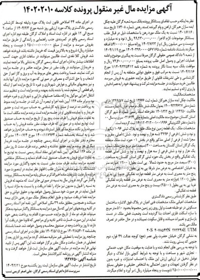 یک قطعه زمین به پلاک ثبتی 1096 فرعی از 3996 اصلی