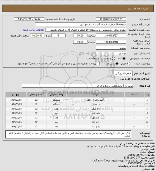 استعلام اقلام الکترونیکی