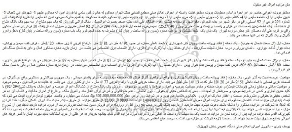 مزایده یک سهم مشاع از سه سهم یک دانگ مشاع از ششدانگ یک قطعه زمین به مساحت دو هزار و پانصد و بیست و هفت متر و چهل ( 40 /2527) دسیمترمربع