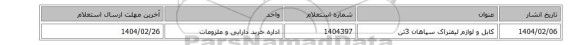 کابل و لوازم لیفتراک سپاهان 3تن