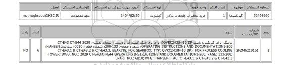 استعلام گیربکسها