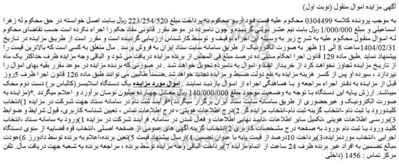 مزایده یک دستگاه اسلایسر(کالباس بر) دست دوم محک